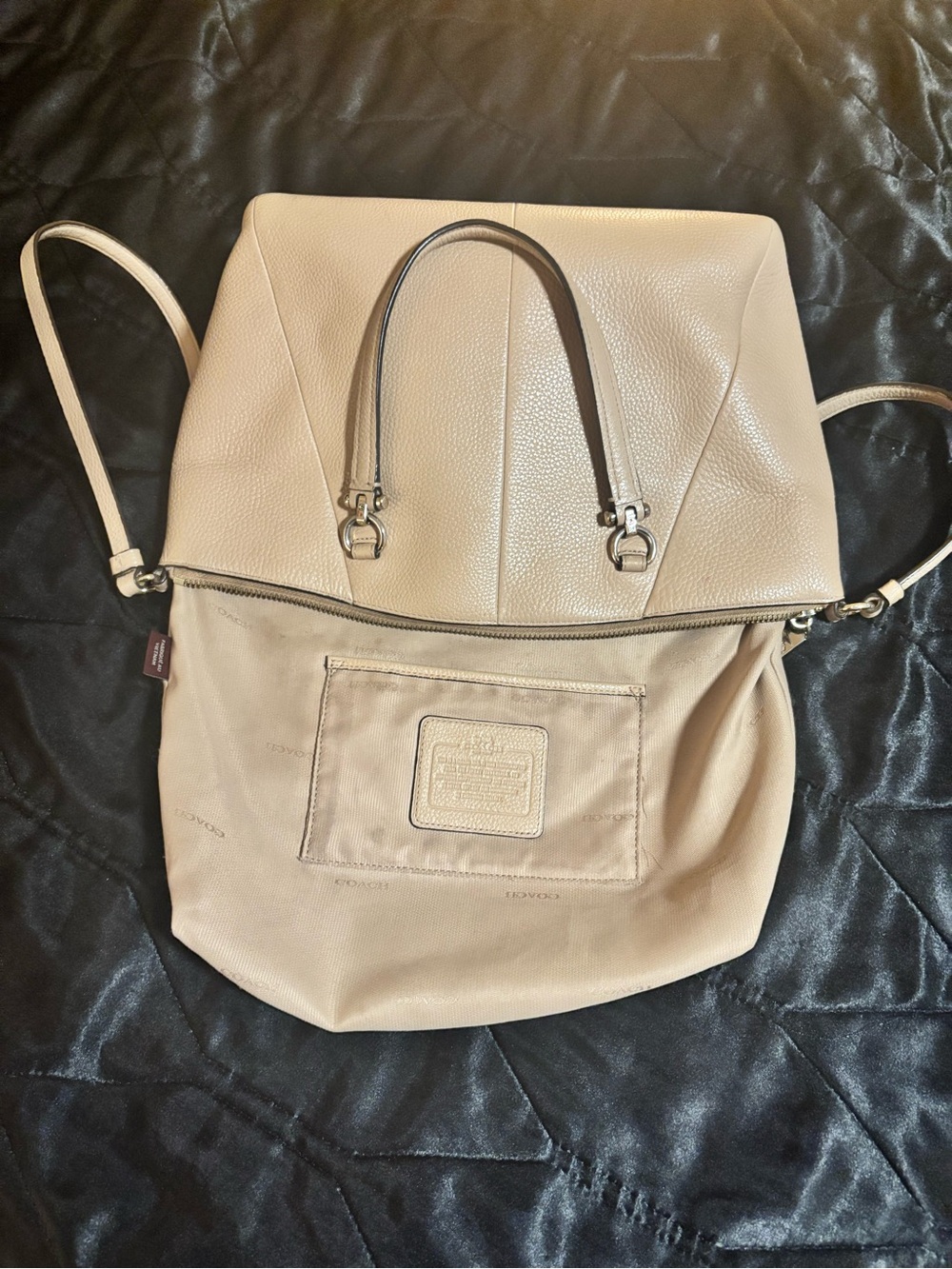 Coach Pebble Leather Satchel in Taupe - Picture 12 of 15